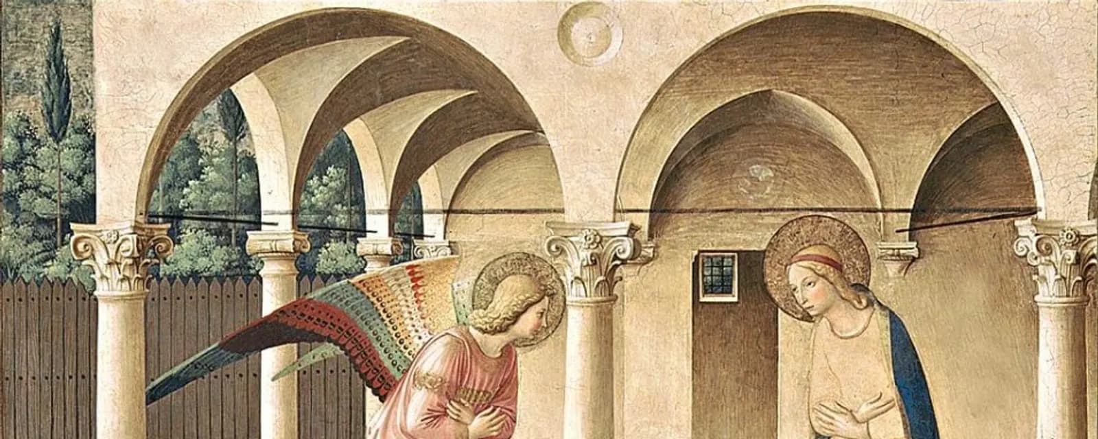 L'Annonciation, fresque de Fra Angelico (couvent San Marco, Florence)